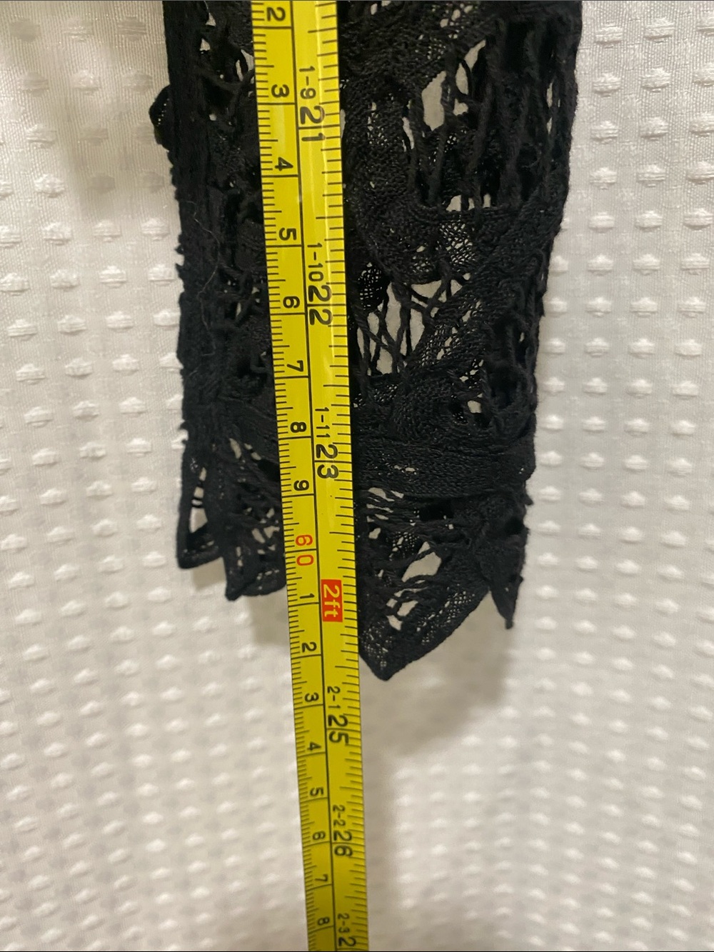 Vintage Betsey Johnson New York Black Lace Long Sleeve Bow-Waist Top - Picture 13 of 15